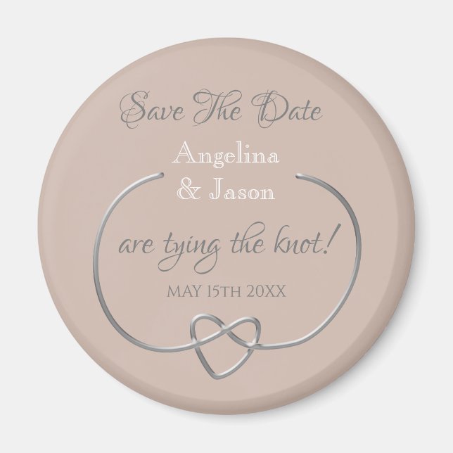 Aimant Dusty Rose Wedding Enregistrer La Date Invitation (Devant)