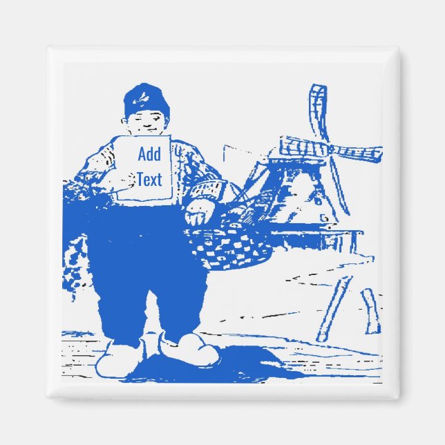 Aimant Dutch Boy With Windmill (Devant)