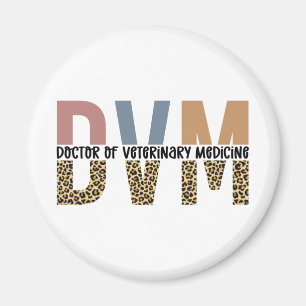 Aimant DVM Doctor of Veterinary Medicine Empreinte de léo