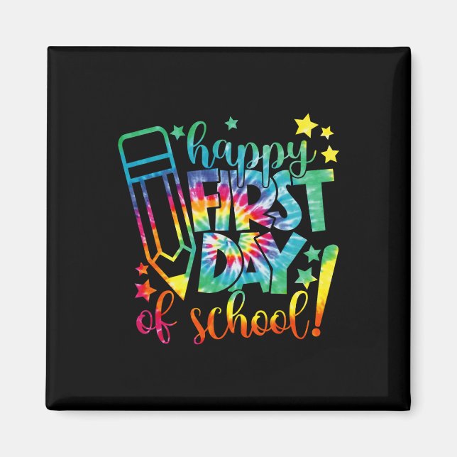 Aimant Dye Joyeux Premier Jour D'École Retour À L'École E (Devant)