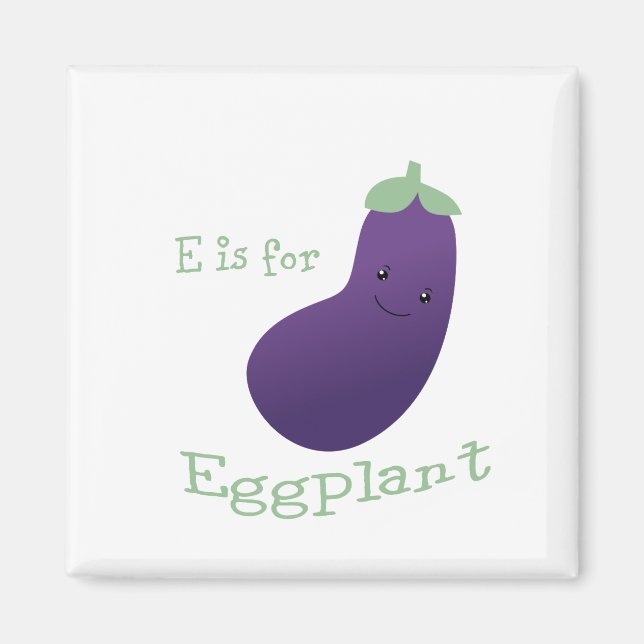 Aimant E est pour Eggplant (Devant)