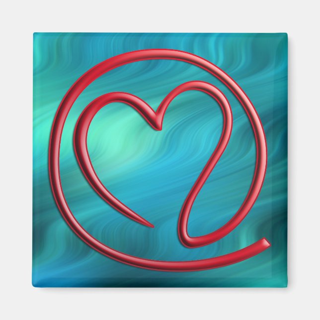 Aimant e m a i i l 4 o u | vagues bleues (Devant)