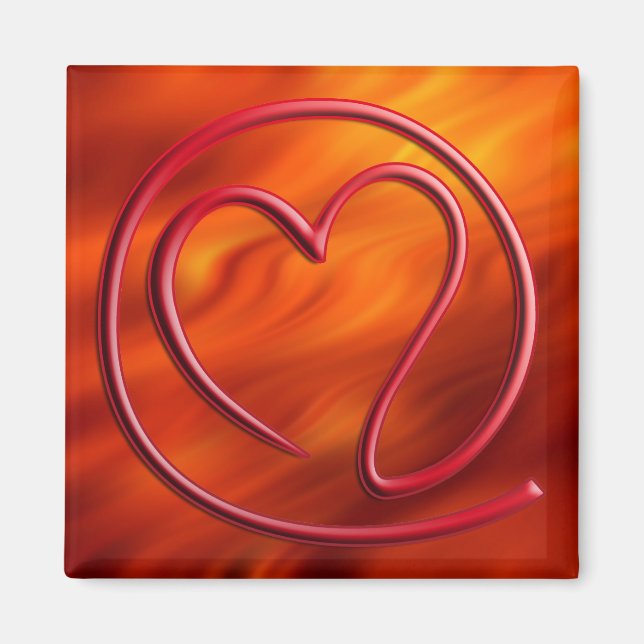 Aimant e m a i l 4 y o u | rouge feu (Devant)