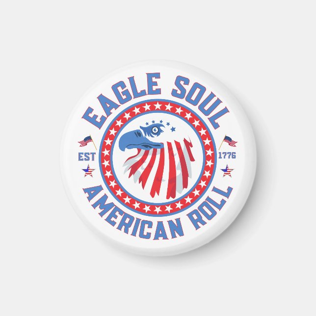 Aimant Eagle Soul American Roll 4th of July Celebration (Devant)