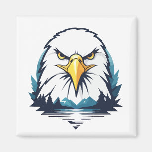 Aimant Eagle Vector Art Animal Moderne Ville Urbaine Grap
