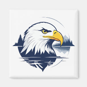 Aimant Eagle Vector Art Animal Moderne Ville Urbaine Grap