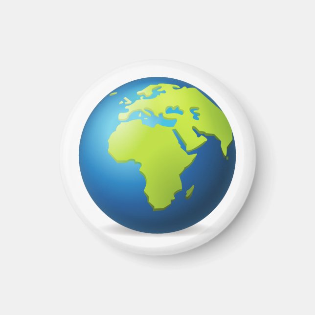 Aimant Earth Globe Europe Afrique - Emoji (Devant)