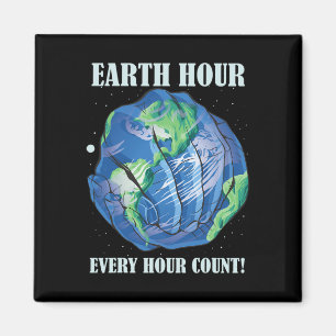 Aimant Earth Hour Chaque Heure Ne Peut Sauver Notre Planè