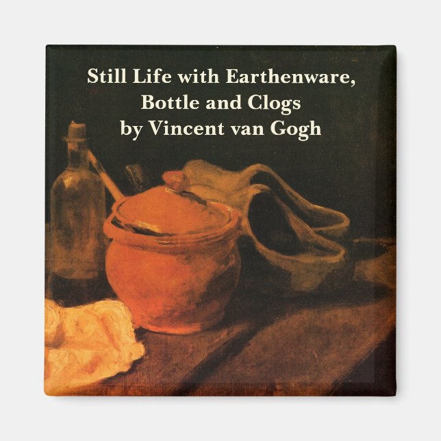 Aimant Earthenware, Bottle and Clogs by Vincent van Gogh (Devant)