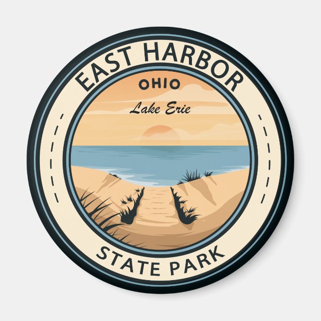Aimant East Harbour State Park Badge Ohio (Devant)