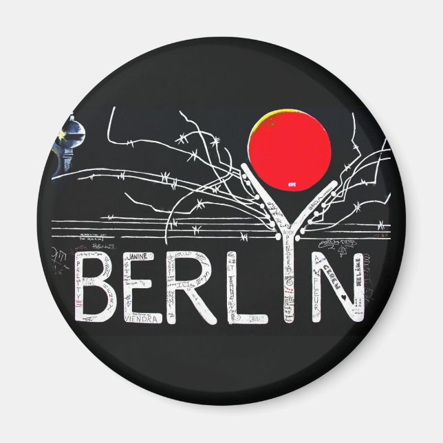 Aimant East Side Gallery, Berlin Wall, Barbed Wire/Red Su (Devant)