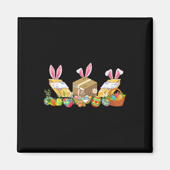 Aimant Easter Bunny Postal Worker Outils Costume Chasse E (Devant)