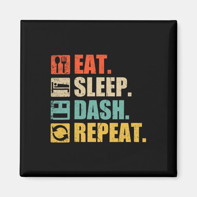 Aimant Eat Sleep Dash Répéter le jeu vidéo (Devant)