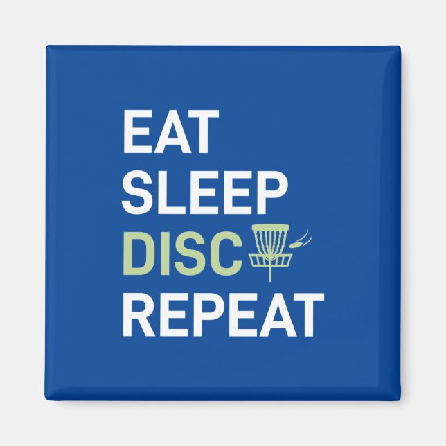 Aimant Eat Sleep Disk Golf Répéter (Devant)