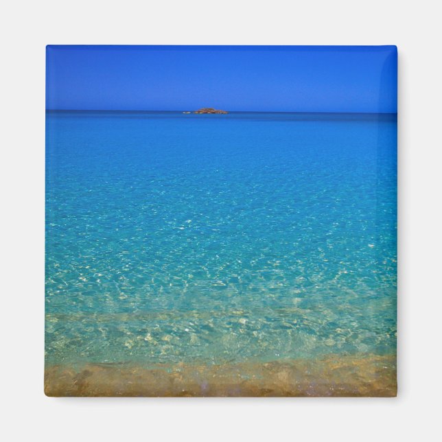 Aimant Eau bleue, îles Exuma, Bahamas. (Devant)