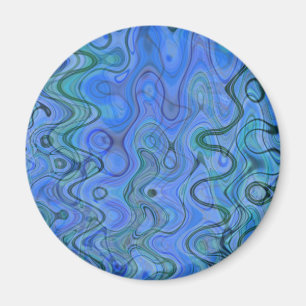 Aimant Eaux bleues marbrées