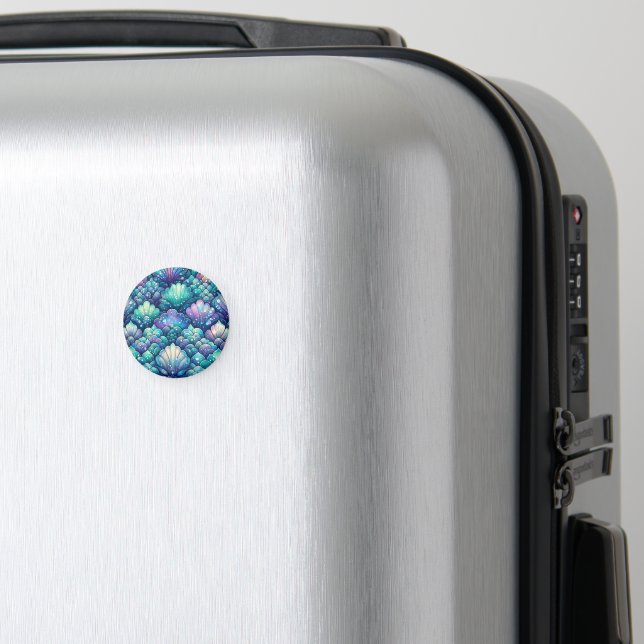 Aimant Écailles de sirène rose violet sarcelle (In Situ (Bagages))