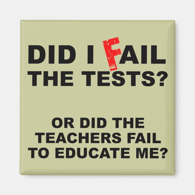 Aimant Échec de l'enseignant Funny Frigidaire Réfrigérate (Devant)