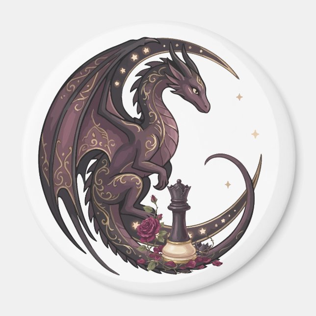 Aimant Échec et mat aux échecs du dragon  (Devant)