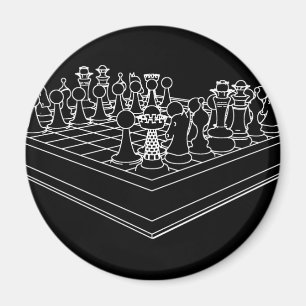 Aimant Échecs et pièces d'échecs :