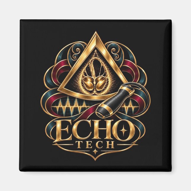 Aimant Echo Tech - Echocardiographiste - Sonographe (Devant)