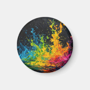 Aimant Éclaboussure de peinture colorée
