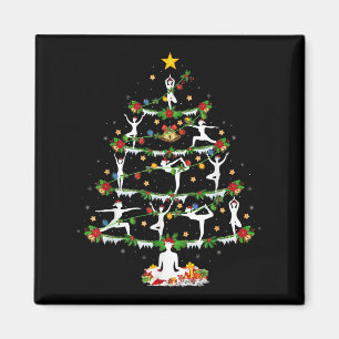 Aimant Éclairage de Noël amateur de yoga Arbre de Noël de