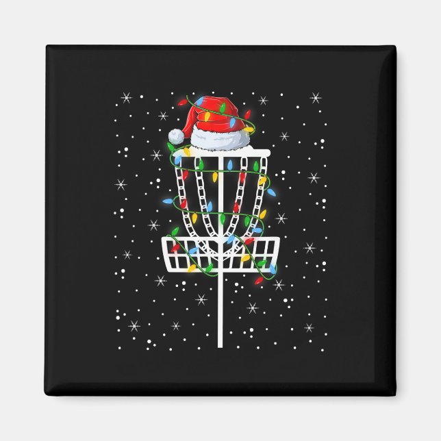 Aimant Éclairage de Noël Chapeau de Père Noël Disc Golf C (Devant)