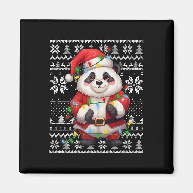 Aimant Éclairage de Noël de style sucré moche Santa Hat P (Devant)