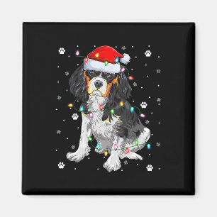 Aimant Éclairage de Noël Santa Cavalier King Charles Span