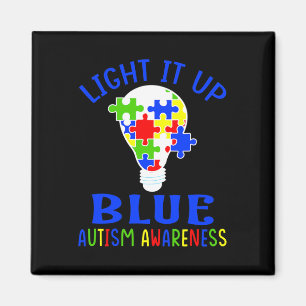 Aimant Éclairez-le en bleu Autisme Sensibilisation Puzzle