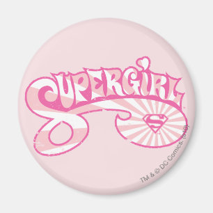 Aimant Éclat rose d'étoile de logo de Supergirl