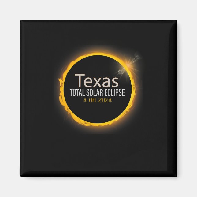 Aimant Eclipse 2024 Chemise Total Solaire Eclipse State T (Devant)