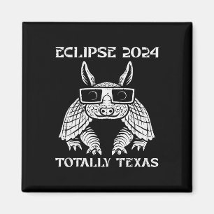Aimant Eclipse 2024 Totalité Texas Armadillo Hommes Femme