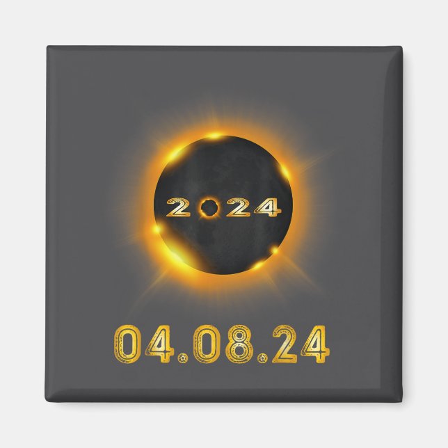 Aimant Éclipse solaire 04 08 24 Illustration (Devant)