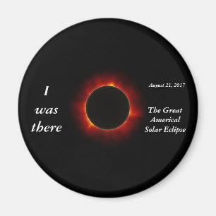 Aimant Éclipse solaire 2017 "J'y étais" édition