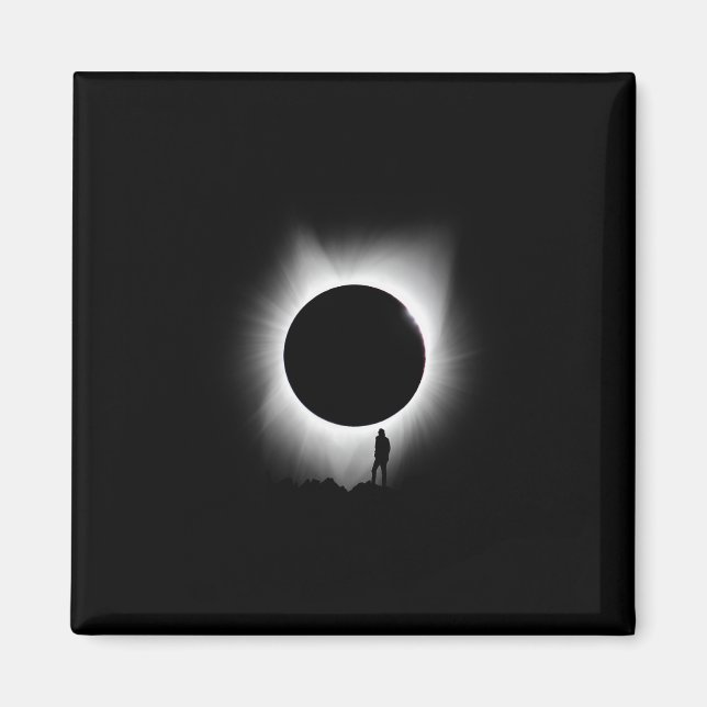 Aimant Eclipse solaire 2024 Art Eclipse solaire (Devant)