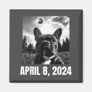 Aimant Éclipse solaire 2024 Bouffonnerie Bouledogue franç