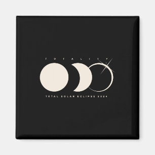 Aimant Éclipse solaire 2024 - Graphique d'astronomie tota
