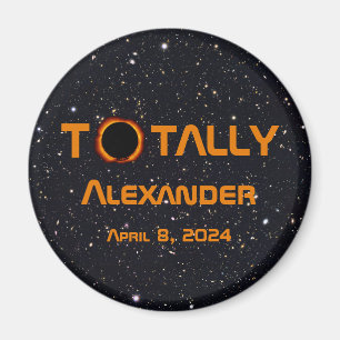 Aimant Éclipse Solaire 2024 Totalement Personnelle