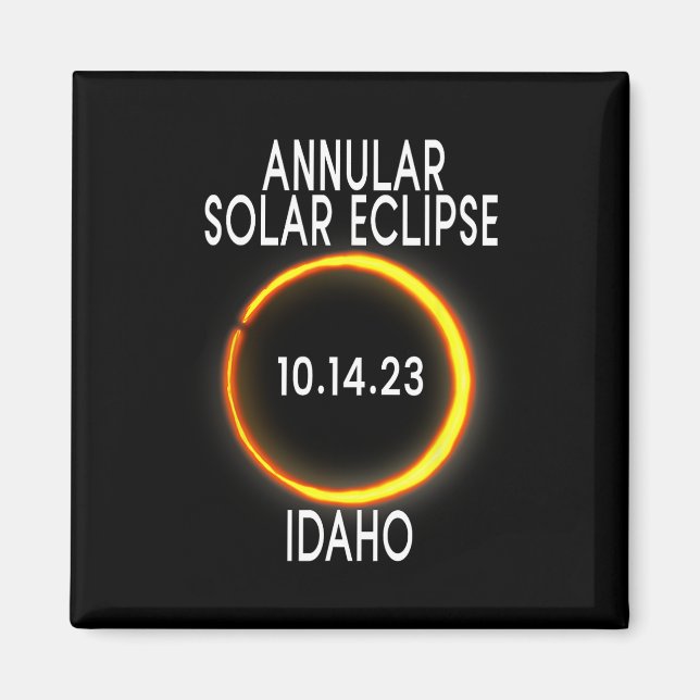 Aimant Éclipse Solaire Annulaire T - Idaho (Devant)