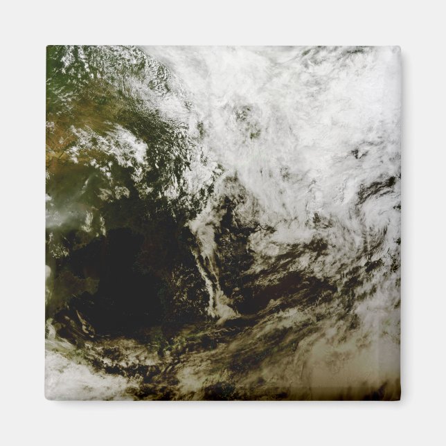 Aimant éclipse solaire au-dessus de l'Asie du Sud-Est (Devant)