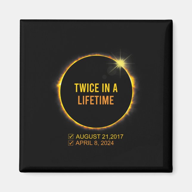 Aimant Éclipse Solaire Deux Fois Dans Un Éclip Solaire De (Devant)