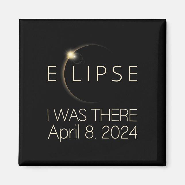 Aimant Éclipse Solaire J'Y Étais Avril 8 2024 Total Solai (Devant)