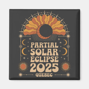 Aimant Éclipse solaire partielle 2025 Québec Canada