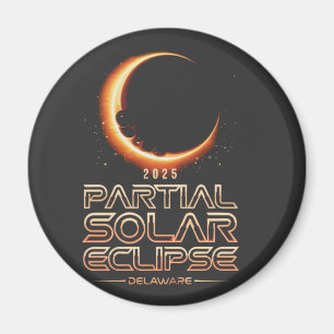 Aimant Éclipse solaire partielle New Jersey 2025