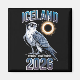 Aimant Éclipse solaire totale 12 août 2026 Islande Kjavik