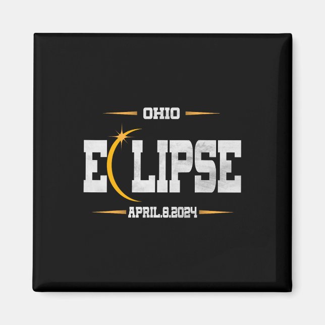 Aimant Éclipse solaire totale 2024 (Devant)