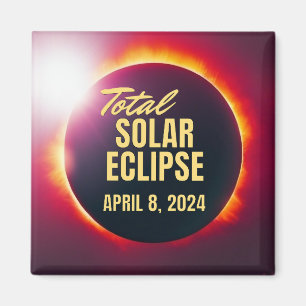 Aimant Éclipse solaire totale 2024