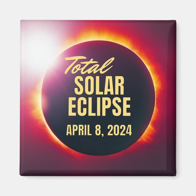 Aimant Éclipse solaire totale 2024 (Devant)
